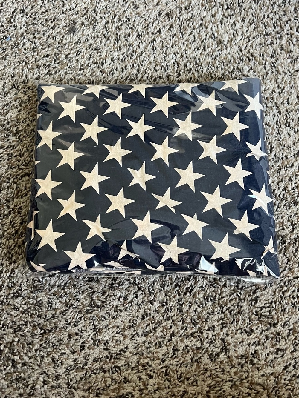 Star Pattern Navy and White Leftover Fabric